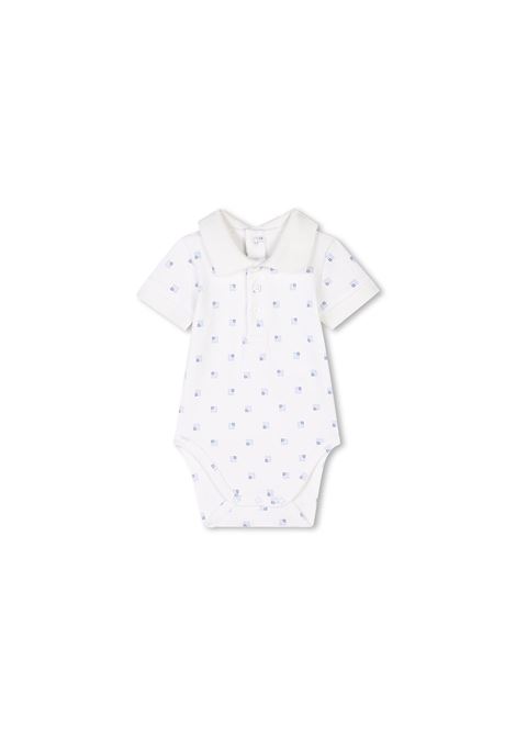 Completo Body e Salopette In Bianco e Blu GIVENCHY KIDS | H30616Z10